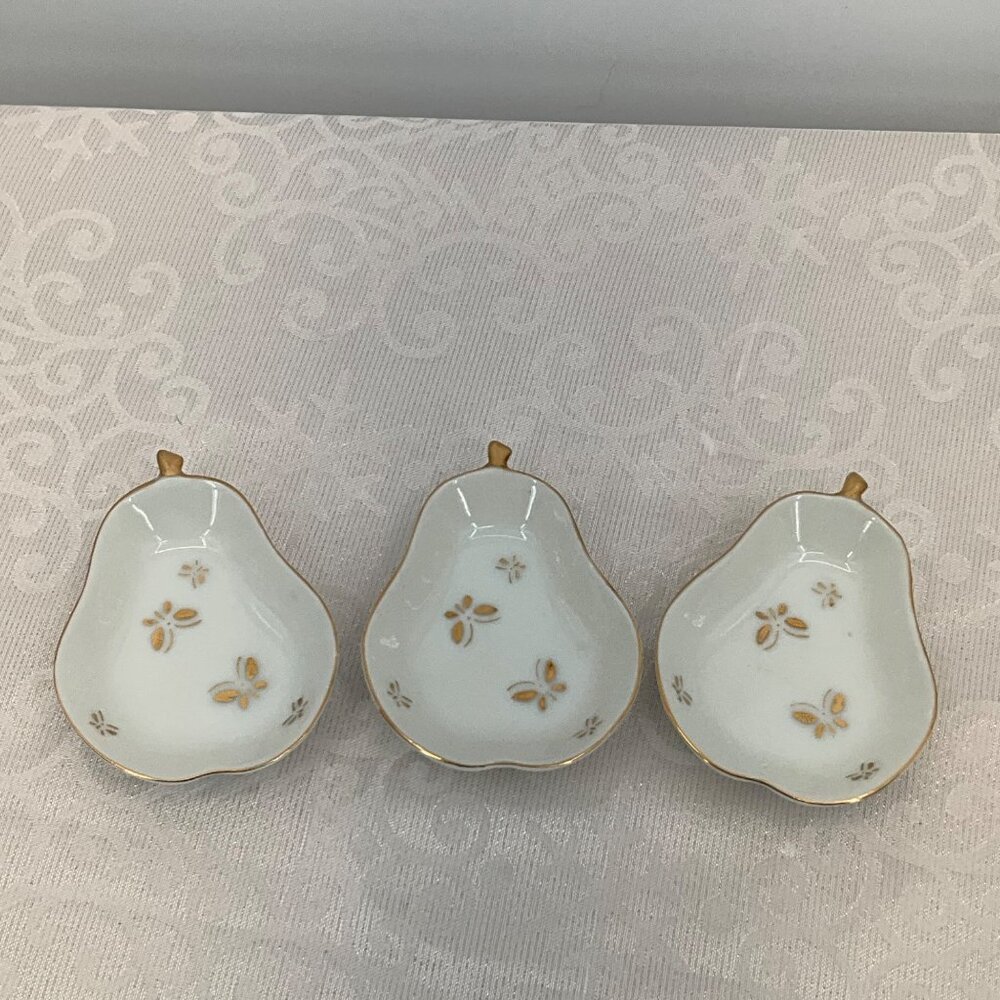 Ardalt Pear‎ Shaped Porcelain Trinket MCM  #6318 Set/3